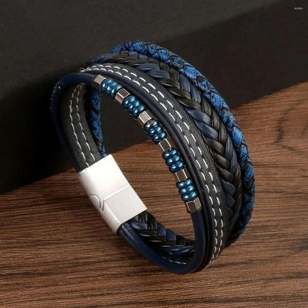 Charme Armbänder Lederarmband Männer Schmuck Hochqualität geflochten