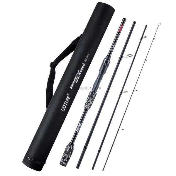 Hastes de pesca de barco Goture xced 7 Styles Color Spinning Haste 1,98m-2,4m haste de atração de carbono de alta carbono m mh de ação haste de pesca 4 peças 5-28g Travel Polel231223