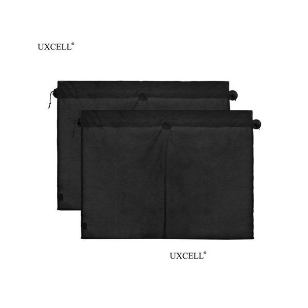 CAR SUNSHADE UXCELL 2 PCS 70 x 53cm Cortina de janela lateral Sunshades Sun Protection Windsn ER com sucção 4.4 Drop Delivery Automobil Dhrmj