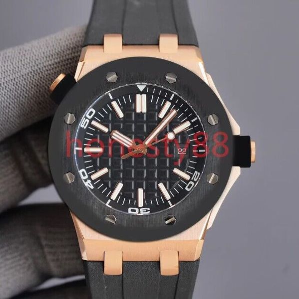 Royal Dhgate Men Watch Oak Watches Gold and Silver Stainless Aço Mens Wristwatch 41mm Relógios Montre de Luxe Factory LB