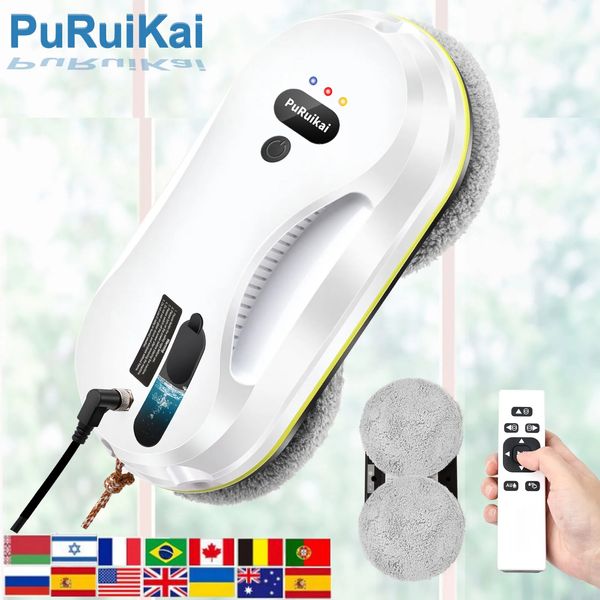 Puruikai Ultratin Robot Sprey Vakum Temizleyici Temizleme Penceresi Elektrik Cam Uzaktan Kumanda 231222