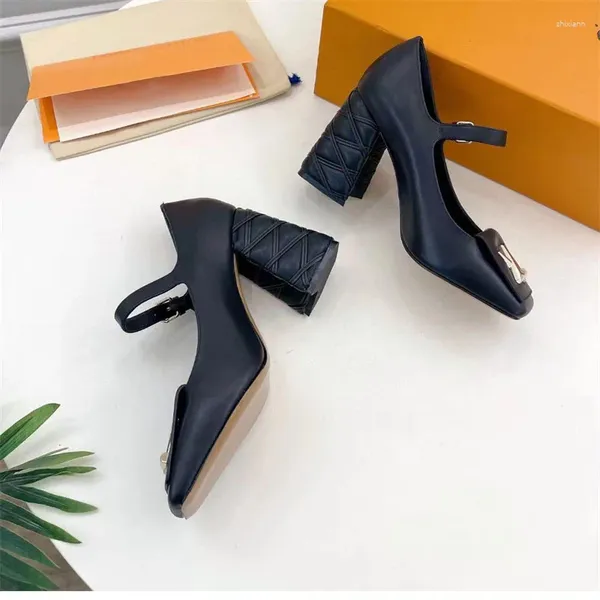 Sapatos de vestido bombas de couro genuíno marca de moda damas colorido de cor sólida outono simples designer externo designer macio confortável salto alto