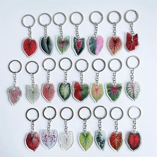 Keychains Bag Key Car Chaves de chaveiro de chaveiro imitação de folhas de folhas Decoração de presentes de presente feminino