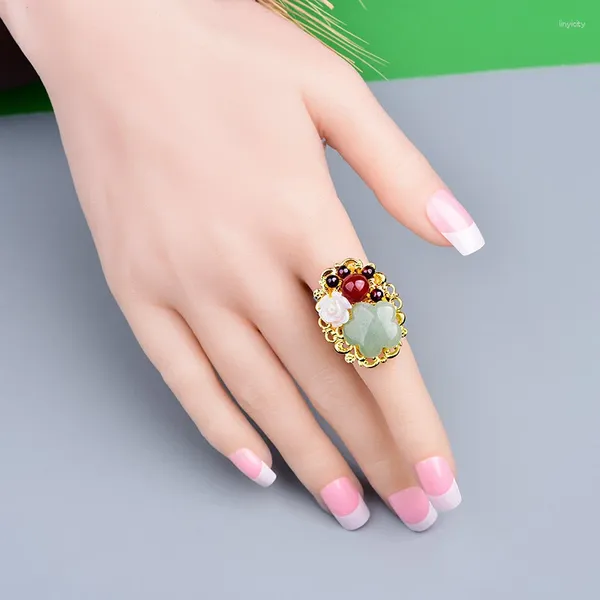 Ringos de cluster 1pcs estilo étnico anel doce jóias femininas jóias de verão Acessórios vintage de fantasia Jóia de joalheria