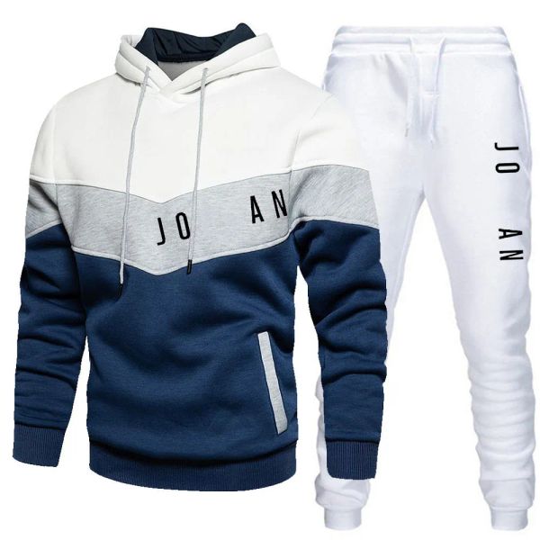 Herren-Trainingsanzug, Top-Designer, beliebte Mode, High-Street-Baumwoll-Hoodie, Sweatshirt, Pullover und Hose, Jogginghose, atmungsaktiv, für Männer und Frauen