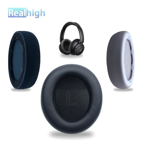 Kopfhörer Realhigh Ersatz-Ohrpolster für Anker Soundcore Life Q30 Q35BT Kopfhörer, Memory-Schaum-Ohrpolster, Ohrenschützer
