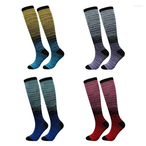 Sportsocken farbgestreifte Druck Mode Casual Nylon für Männer und Frauen