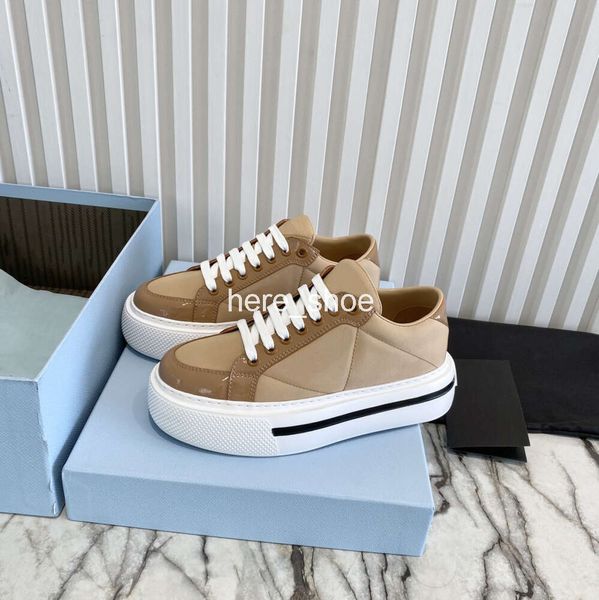 Nylon Luxurys Gabardine Ins Platform Scarpe da donna Triple B Ack White Lady Fashion Flat Leisure Tela Designer Sneaker Dust Bag della sneaker