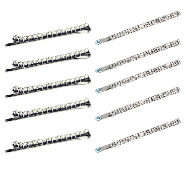 10pcs Haarnadeln Strass attraktive Bobby Pins Haarklammern für Mädchen Mode Kristall Hochzeit Hair Accessoires für Frauen Lady2535