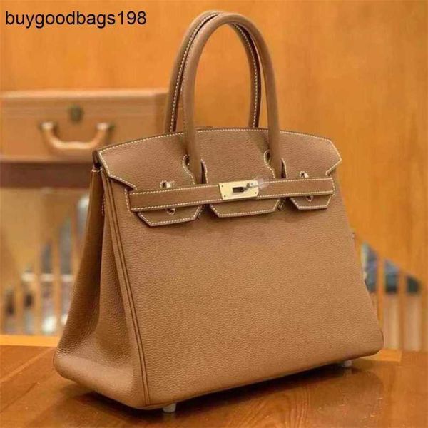 Designerbeutel Handtaschen Hand genäht Big Bk30 Original Togo Leder Neue Mode Handtasche Luxus Gold Brown große Kapazität