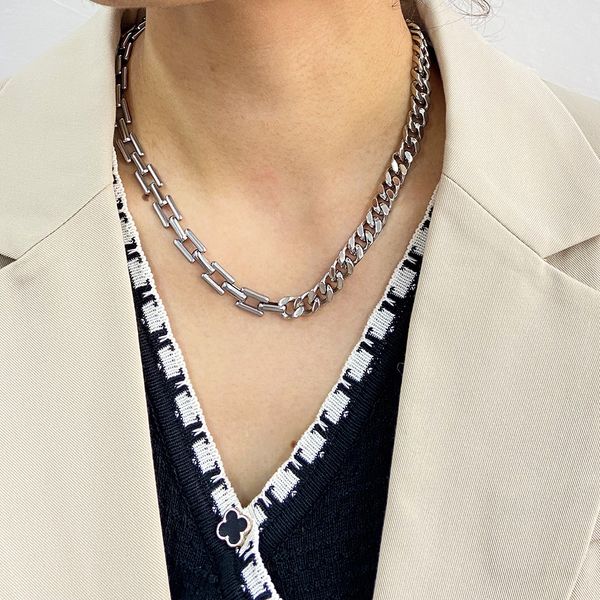 Новый стиль сплайсинг ожерелья для внешней торговли, полировка нержавеющей стали, элегантные аксессуары для мужчин и женщин, модный YS17