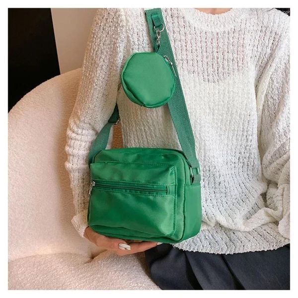 Abendtaschen Frauen Leinwand Schulter Messenger kleine koreanische Studentinnen Mode Casual Crossbody Tasche für Mädchenmünzen Geldbörse Telefon