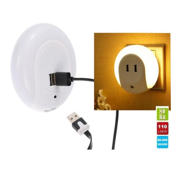 Smart Design Led Motion Night Light с легким датчиком Auto Dual USB стены на стенах, разъем для зарядного устройства для ванных комнат для ванных комнат Dec6425404