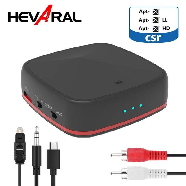 Connettori APTX HD Wireless Adapter 5.0 Bluetooth Ricevitore trasmettitore 2 in 1 Musica stereo con 3,5 Jack Aux per cuffie per computer TV