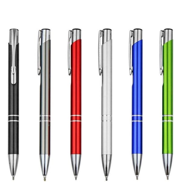 New Metal Metal Ballpons Caneta Ballpen Ball Pen Signature Business Pen Office School Student Stationery Presente 21 cores