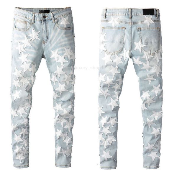 jeans 40 svasati offend jeans designer viola designer di alta qualità pantaloni lunghi pantaloni pantaloni streetwear lavati vecchi buchi 2840 digna