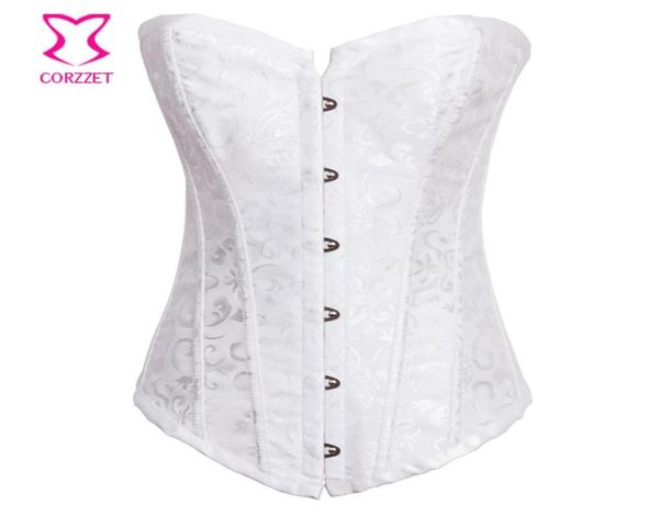 Corsetti di nozze gotici e bustier corsetto bianco da sposa Top sexi Lingerie Women espartilhos e corseteslet corselet plus size s2xl2543800