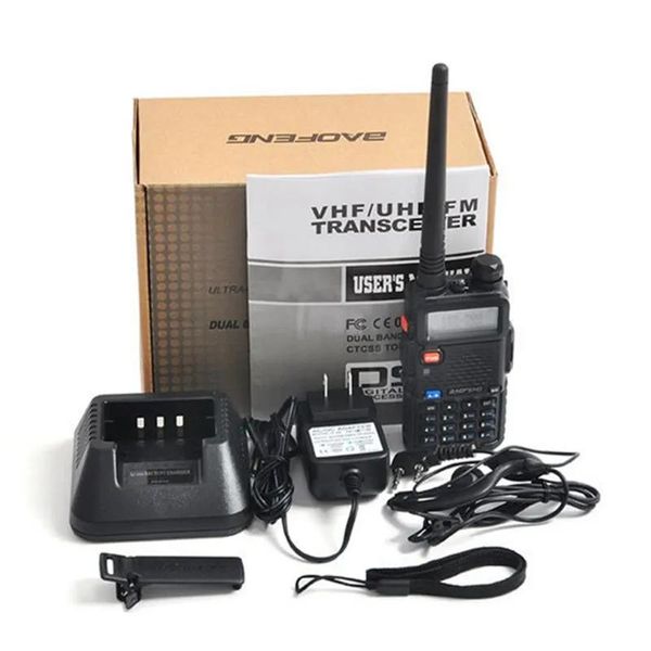 Talkie Baofeng Uv5r Uv5r Walkie Talkie Dual Band 136174MHz 400520MHz TRESCEIVER ADOA TOW WIE With 1800Mah Battery Free Earphone Read