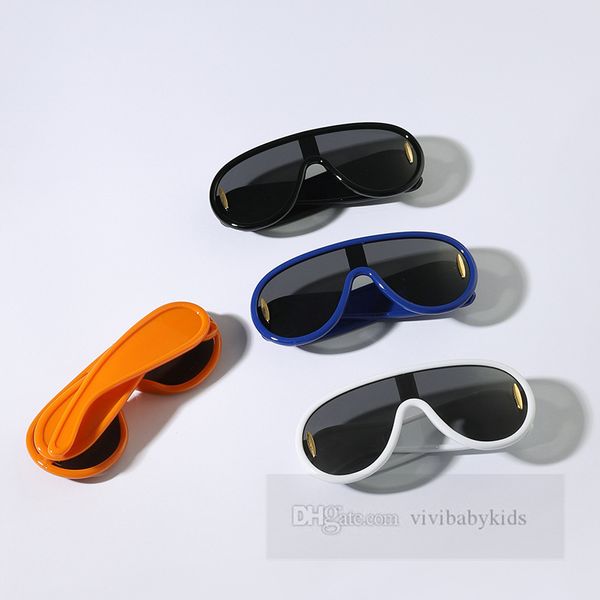 INS Kinder Sonnenbrillen Sommerjungen Mädchen mit großen Rahmenkrötenbrillen mit Reisebergen Fashion Kids UV400 Persönlichkeit Eyewear Z6255 verbunden