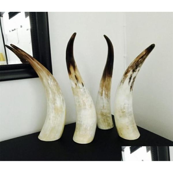 Kunsthandwerk 11 natürliche echte Horn -Ornamente Single Gelb aus Afrika mehr als 40 cm60 cm6215140 Drop Lieferung Hausgarten Dhcyd Dhcyd