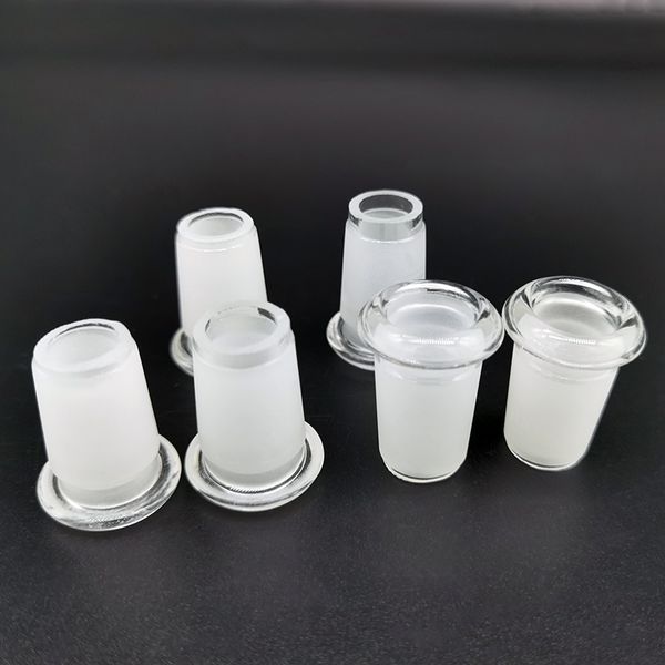 Adattatore di vetro giù per il tubo del gambo giardino a filo da 18 mm da 18 mm a 14 mm Adattatori di riduzione femminile per Bong Quartz Banger Ciotola Connettore di vetro Downstem Fit Slot Diffusore