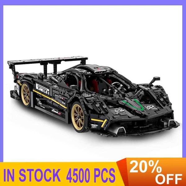 Blocos novo 220907 carro de alta tecnologia paganis zonda r modelo 4500 pçs blocos de construção tijolos quebra-cabeça brinquedo aniversário para crianças l231223