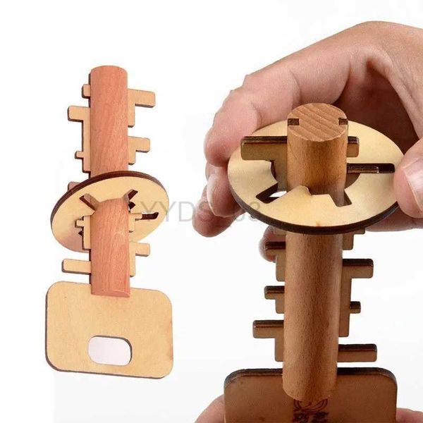 Intelligenzspielzeug Intelligentes Entriegelungsspielzeug aus Holz Kong Ming-Schloss Denkaufgabe Puzzle Schlüssel IQ-Denktest Montessori Kinder Erwachsene Dekompressionsspielezln231223