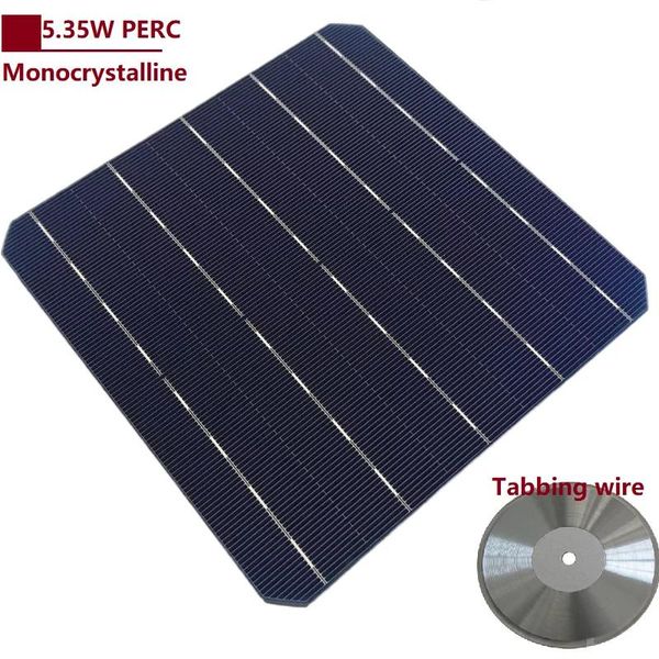 Acessórios para kits de painel solar de 250w de 250w 24V 50pcs de alta eficiência Células solares monocristalinas PERC +fios de tabagismo suficientes