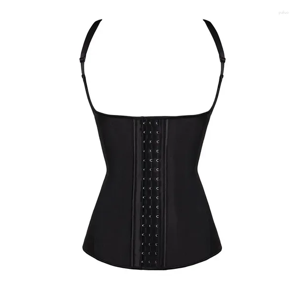 Kadın şekillendiricileri lateks shapewear korse yelek ayarlanabilir kayışlar sauna ter bel eğitmeni karın kontrol kemeri gövde şekillendirici