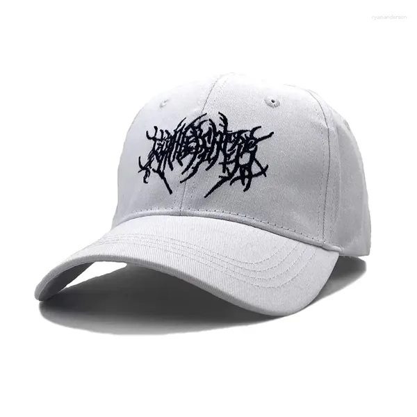 Ballkappen Gothic Street Punk Baseball Cap Cotton Mode Stickerei Outdoor Schwarze Sport Männer Frauen Hip Hop Dad Hats Hüte