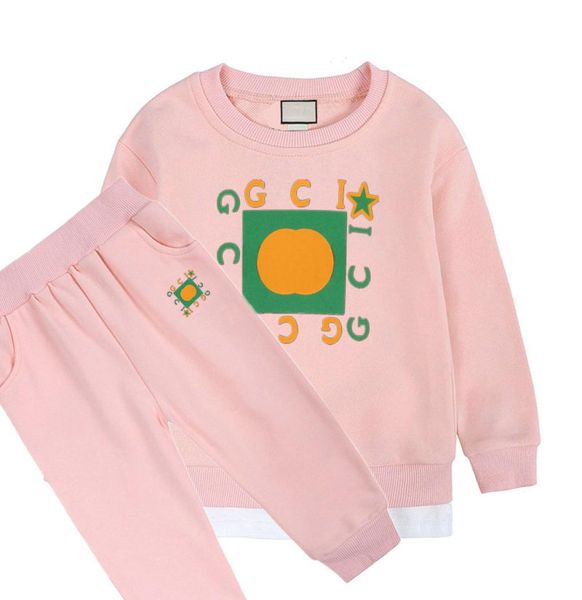Novos designers de roupas infantis conjuntos de trajes de bebê mola outono menino menina algodão calça de manga cheia 2pcs conjuntos de meninos set8618087