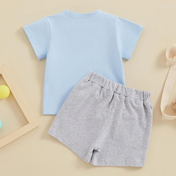 Kleidungssets geborenes Kleinkind Baby Boy Osteroutfit Einige lieben dich T -Shirt Jogger Shorts Set Sommerkleidung