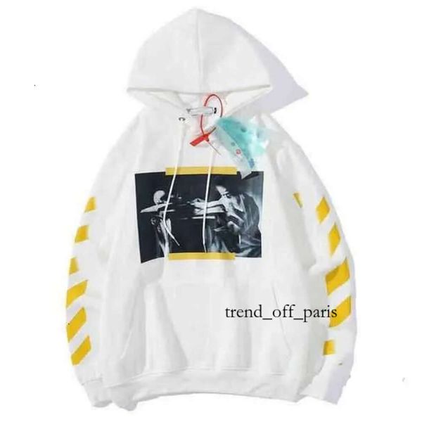 Herren Hoodies Sweatshirts Offs White Style Fashion Mainted Arrow Crow Stripe Hoodie und T-Shirts 765 907