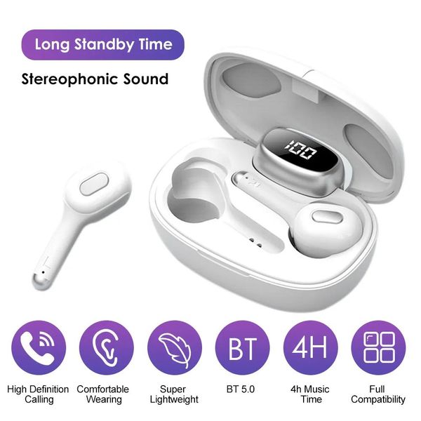 Fones de ouvido T9S TWS Wireless Bluetooth Earnessphones Bass Stereo Bass