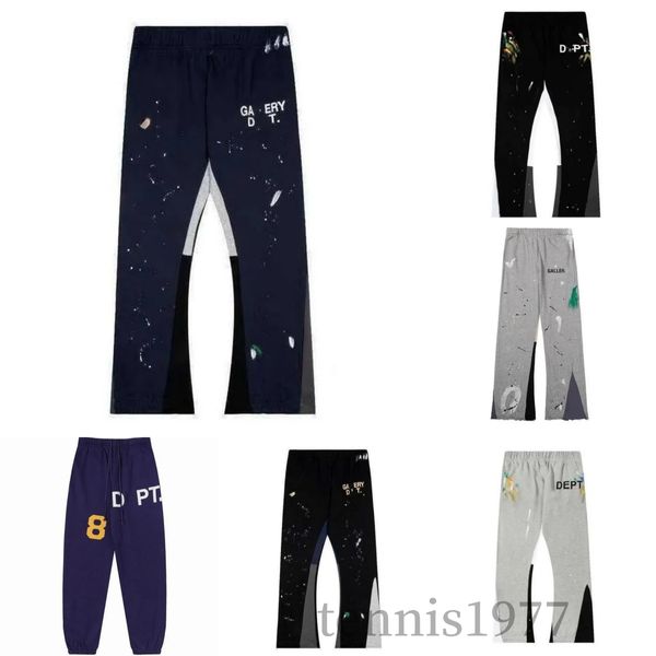 Calças de calça e galerias de conforto calças Departamento de Swomens Sweeps Swekled Letter Print Mans Casal Longo Versátil Straight Pant S-XL