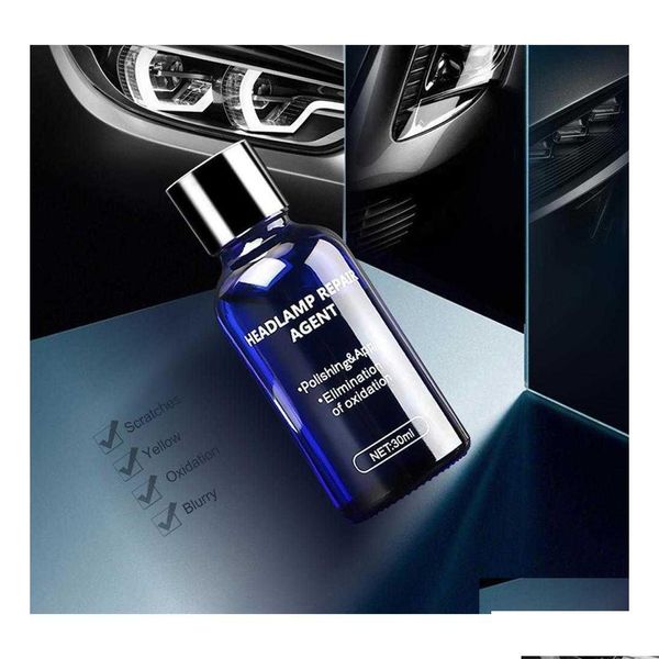 Tergicristalli da parabrezza da 30 ml di riparazione di fari per auto -riparazione kit polacco per ristrutturazione agente di lucidatura di lucidatura di stile Styling drop de dhlth