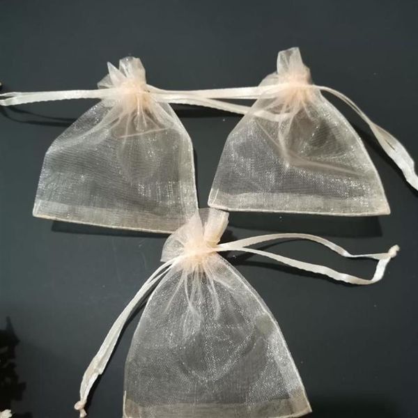 Bolsas de tração de jóias de jóias de champanhe Bolsas de presente de organza Especiarias Coffee Christmas Wedding Presente de casamento 7x9 9x12 10x15cm bolsas 2310