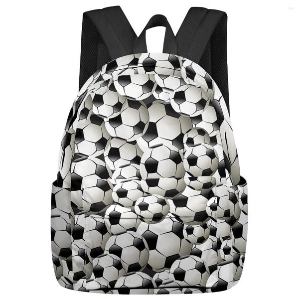 Sırt çantası futbol topları futbol kadın erkek sırt çantaları su geçirmez seyahat okulu öğrenci kızlar dizüstü bilgisayar kitap paketi mochilas