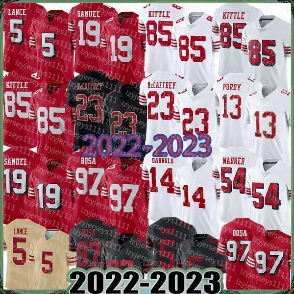 Brandon Aiyuk George Kittle Jerseys Woman São Francisco49ers23 Christian McCaffrey Deebo Samuel Brock Purdy Niners Nick Bosa Sam Darnold Fred