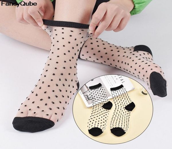 Frauen Damen Socken Mode bloßes Netzglas Seidensocken Ultradünne transparente Kristallspitze Fabulous Elastic Summer Knöchel Sock 15pai4509303