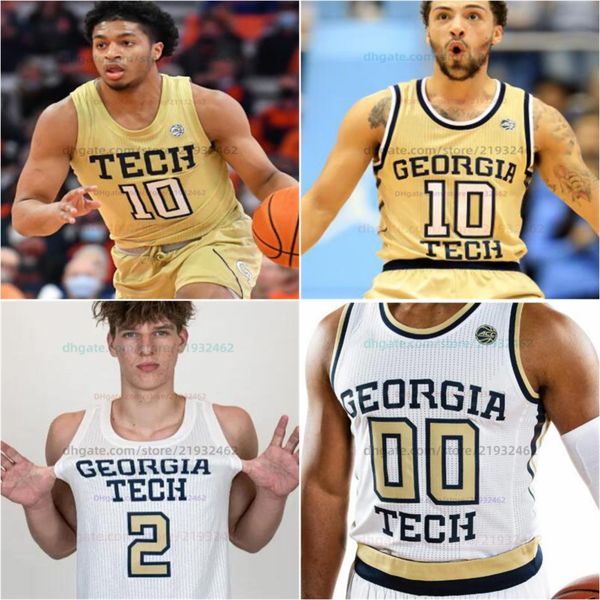 CustomZied Georgia Tech Jackets Yellow Jackets Basketball Jerseys Men Women Youth All Stitched 5 Tafara Gapare 13 milhas Kelly 14 Kowacie Reeves 3 Coleman