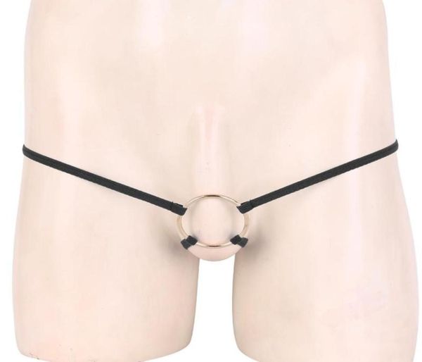 Männer039s Gstrings Männer Unterwäsche Metall Penis Hahn Ring Tback Offen bucrothless sexy erotische Dessous Sissy Gay Bondage Einschränkungen