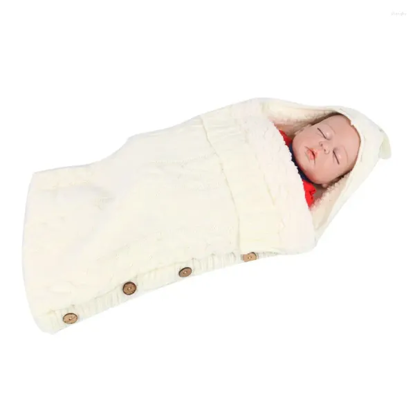 Decken stricken Babyroben Schlafsack Swaddle Wrap Wickel Kinderwagen geborene Decke