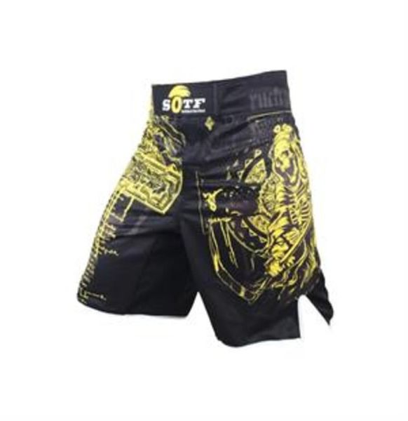 Yellow Azrael SOTF atmungsaktive Sportfitness MMA Fighting Boxing Shorts Tiger Muay Thai Box -Shorts MMA Kurzer pretorianischer Boxeo C09667060