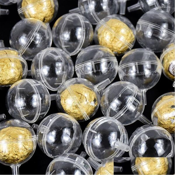 Embrulho de presente 5/10pcs Clear Chocolate Ball Ball Case Diy Candy Bouquet Dia dos Namorados Branking Wrappers Transparent Drop Delivery Home Oteri