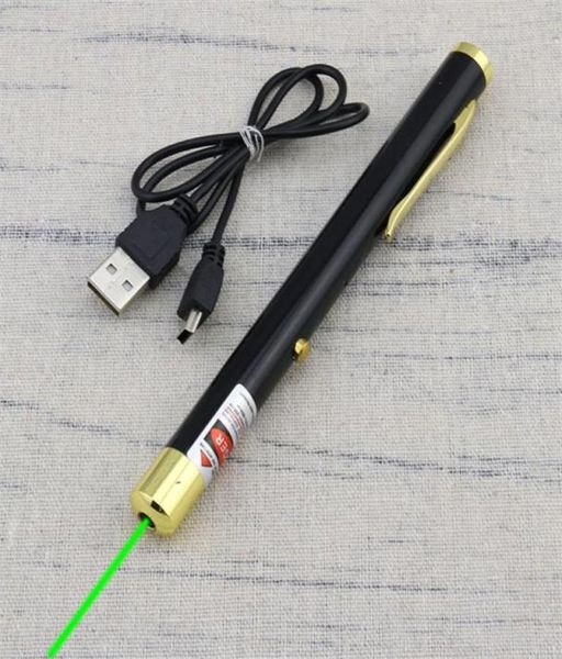 BGD 532NM Green Laser Pointer Pend Pencernecable Аккумулятор USB Зарядка Lazer Pointer для Office и Teaching336D9233350