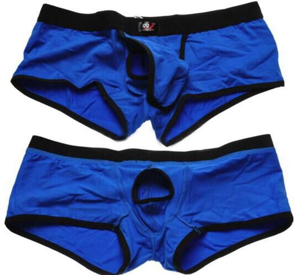 Wang Jiang Roufera Men Boxer Shorts Algodão Aberto da frente Sexy Boxers de Penis Bainham Boxershorts Mank Brand Baixa cintura Panties6484391