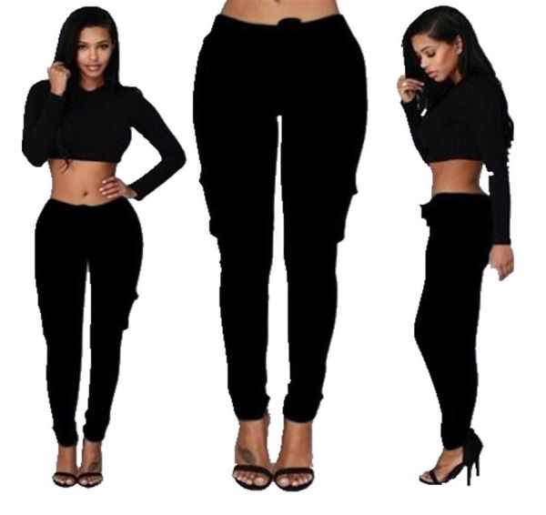 Elastische Taillentaschen Hosen Skinny Mody Women Pocket Girl Damen sexy Kleidung Leggings Hosen Stifte Jeans Slim Leggings6285856