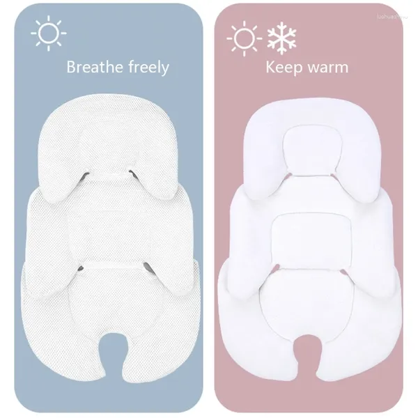 Peças de carrinho de bebê almofada infantil carro para assento inserção cabeça corpo apoio travesseiro pram colchão térmico malha respirável linha