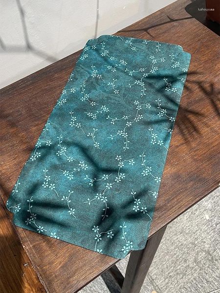 Чайные салфетки ароматная облачная пряжа темные цветы зеленые маленькие двусторонние коврики китайский флаг подушки для ткани.